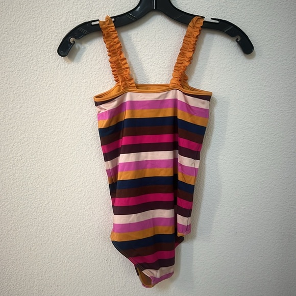 Zimmermann Girl's Ginger Frilled Striped One-Piece Swimsuit - Picture 4 of 6